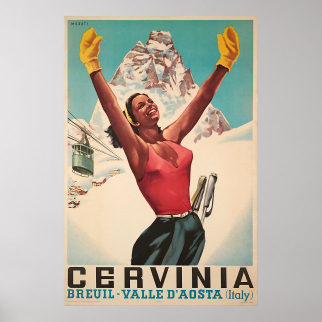 Cervinia, Breuil - Valle d'Aosta ,Italy,Ski Poster (Front)