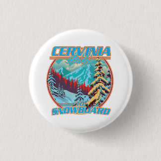 Cervinia italy Snowboarding logo 3 Cm Round Badge
