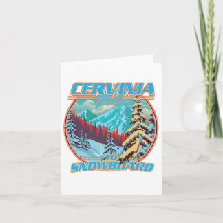 Cervinia italy Snowboarding logo Invitation
