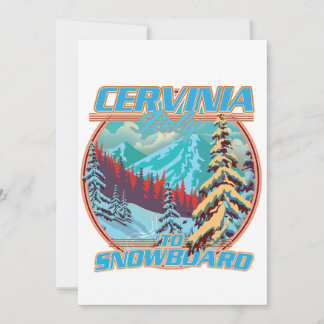 Cervinia italy Snowboarding logo Invitation