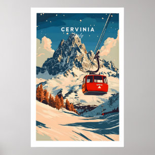 Cervinia Ski Print 1