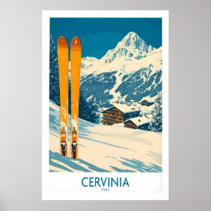 Cervinia Ski Wall Art Poster 1