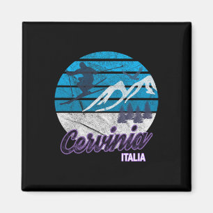 Cervinia Valle D'aosta Italy Ski Resort Snowboardi Magnet