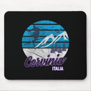 Cervinia Valle D'aosta Italy Ski Resort Snowboardi Mouse Mat