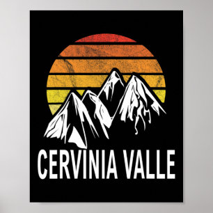 Cervinia Valle D'aosta Italy Ski Resort Snowboardi Poster