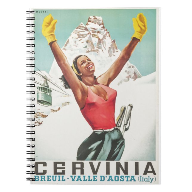 Cervinia vintage poster notebook (Front)