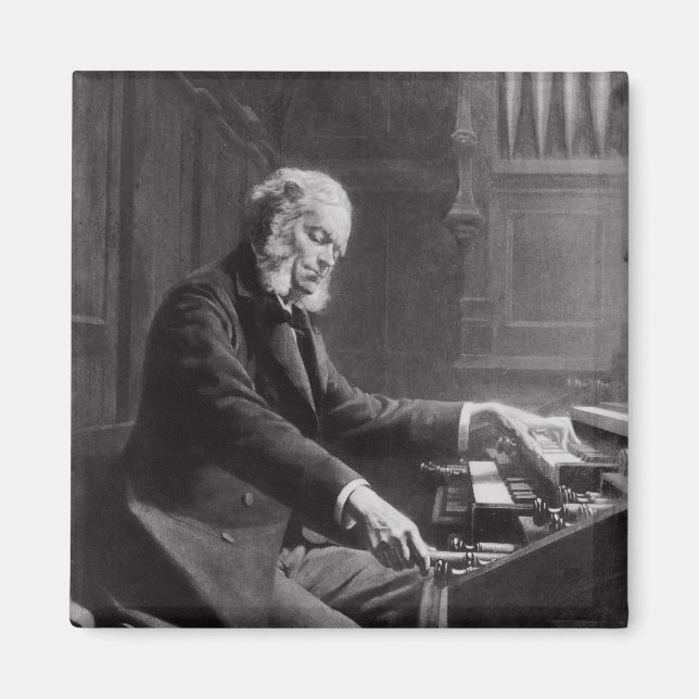 Cesar Franck at the console of the organ Magnet (Front)