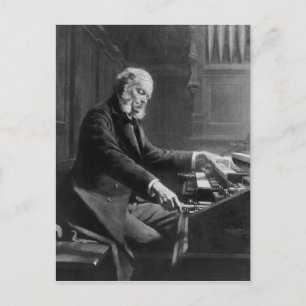 Cesar Franck at the console of the organ Postcard