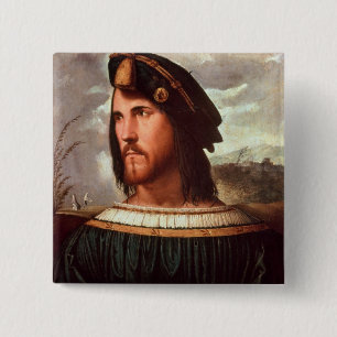 Cesare Borgia Duke of Valencia 15 Cm Square Badge