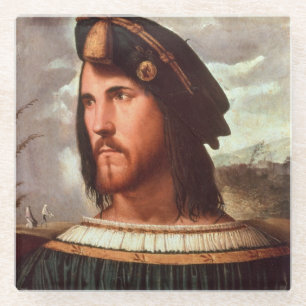 Cesare Borgia Duke of Valencia Glass Coaster