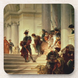 Cesare Borgia leaving the Vatican Coaster