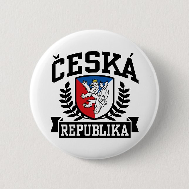 Ceska Republika 6 Cm Round Badge (Front)