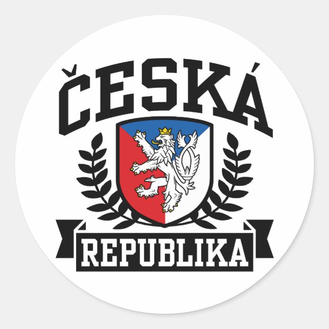 Ceska Republika Classic Round Sticker (Front)