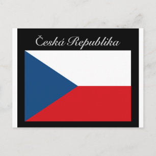 Česká republika vlajka postcard