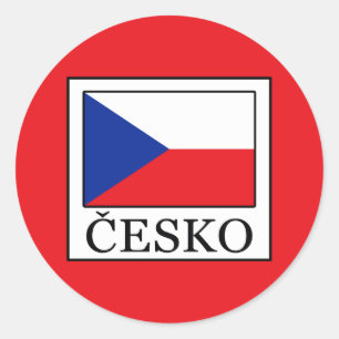 Česko Classic Round Sticker