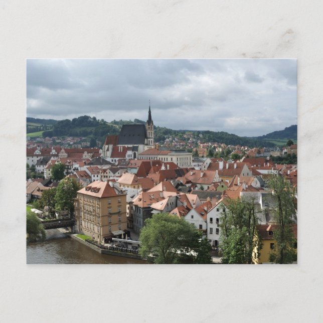Cesky Krumlov old town postcard (Front)