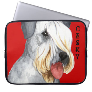 Cesky Terrier Colour Block Laptop Sleeve