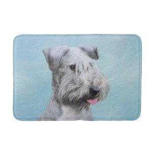 Cesky Terrier Painting - Cute Original Dog Art Bath Mat