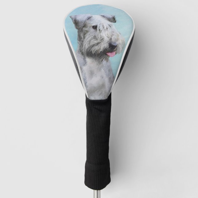 Cesky Terrier Painting - Cute Original Dog Art Golf Head Cover (Front)
