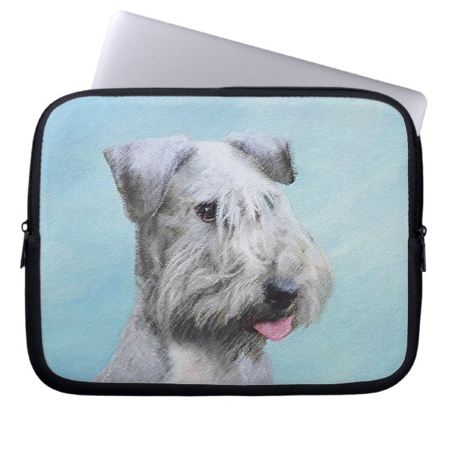 Cesky Terrier Painting - Cute Original Dog Art Laptop Sleeve (Front)