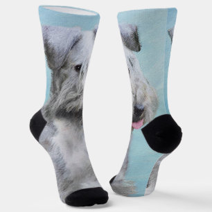 Cesky Terrier Painting - Cute Original Dog Art Socks