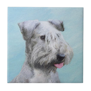 Cesky Terrier Painting - Cute Original Dog Art Tile