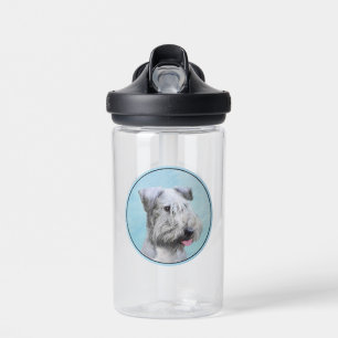 Cesky Terrier Painting - Cute Original Dog Art Water Bottle