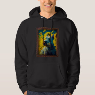 Cesky Terrier Painting Sunflower Flower Mom Women Hoodie