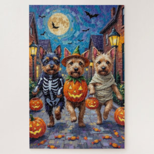 Cesky Terrier Trick-or-Treating Halloween Costume  Jigsaw Puzzle
