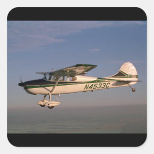 Cessna 170, 1953, Sonoma, CA_Classic Aviation Square Sticker