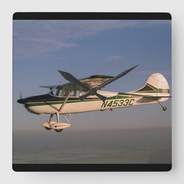 Cessna 170, 1953, Sonoma, CA_Classic Aviation Square Wall Clock (Front)