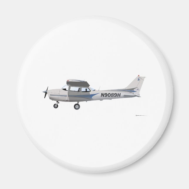 Cessna 172 Skyhawk Blue Magnet (Front)