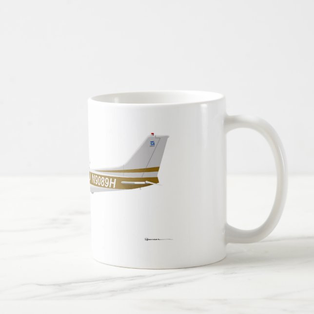 Cessna 172 Skyhawk Brown Coffee Mug (Right)