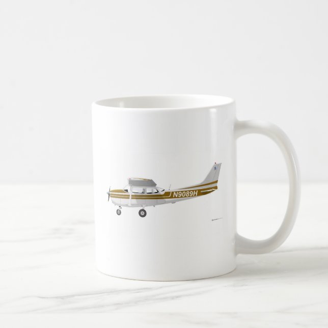 Cessna 172 Skyhawk Brown Coffee Mug (Right)