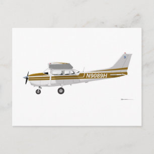 Cessna 172 Skyhawk Brown Postcard