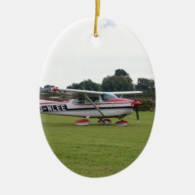 Cessna 182Q Ceramic Tree Decoration (Front)