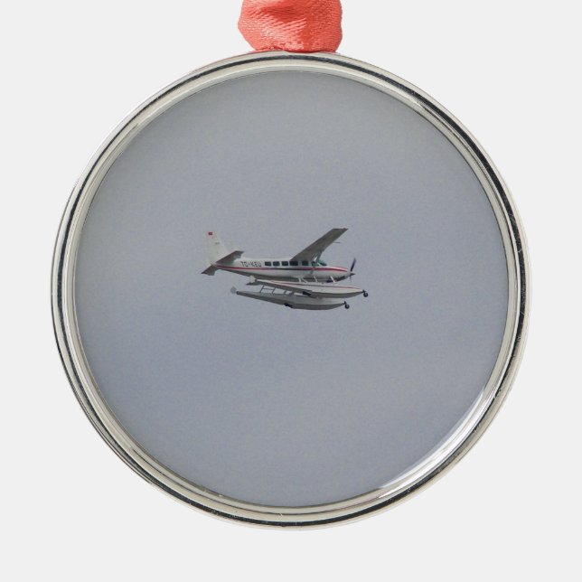 Cessna 208 Caravan Seaplane Metal Tree Decoration (Front)