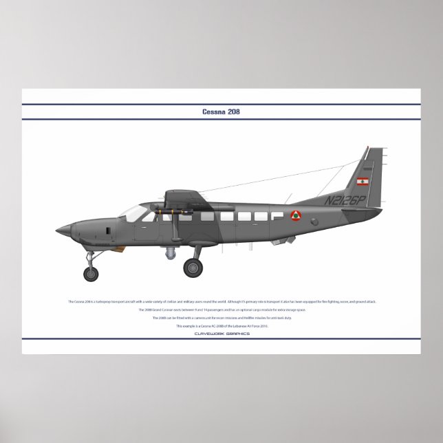 Cessna 208 Lebanon Poster (Front)