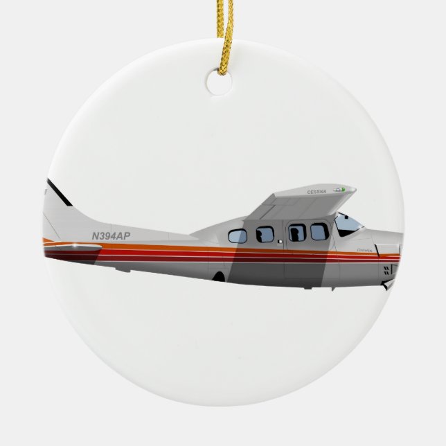 Cessna 210P Centurion 394394 Ceramic Tree Decoration (Front)