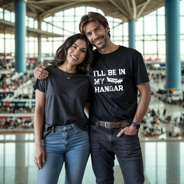 Cessna Aeroplane & I’ll be in my hangar Funny Pilo T-Shirt (Creator Uploaded)