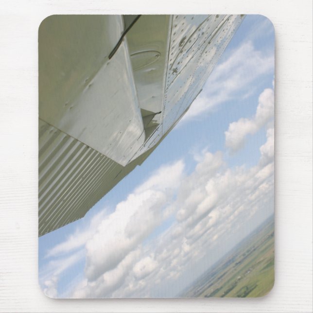 Cessna Aeroplane wing in sky mousepad (Front)