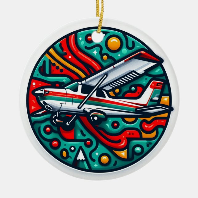 Cessna Ceramic Tree Decoration (Front)