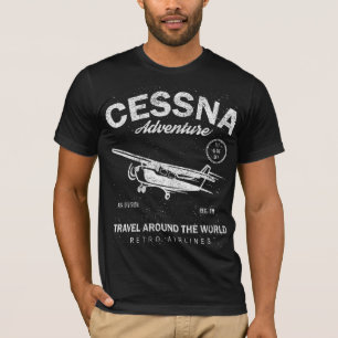 Cessna distressed adventure travel around T shirt