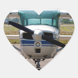 Cessna light aircraft heart sticker
