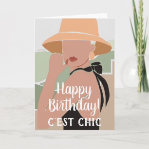 C'est Chic French Woman Happy Birthday Card