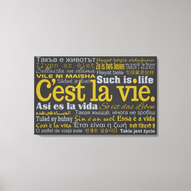 C'est La Vie custom canvas print (Front)
