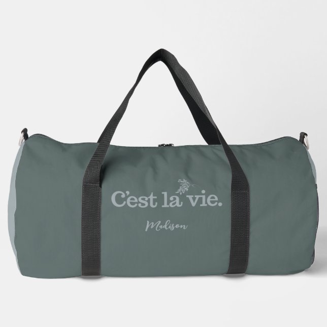 C'est La Vie custom name Duffle Bag (Front)