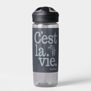 C'est La Vie Custom Name Water Bottle