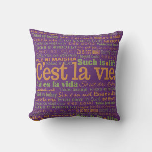 C'est La Vie custom throw pillows