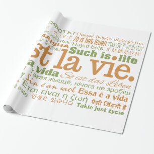 C'est La Vie custom wrapping paper